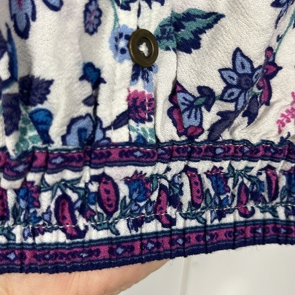 Joie Womens Stretch Waist Pants & Top SP Navy Maroon Floral 100% Viscose Lounge - Picture 11 of 16